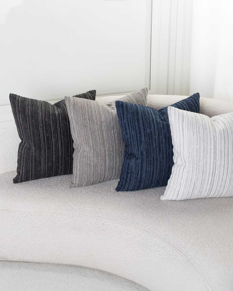 Luxe Stripe Pillow, 20" Square